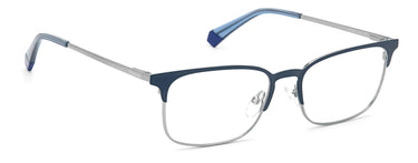 Premium Men Polaroid Eyeglasses: PLD D441 - Mate Blue Ruthenium(2) - SpecSMART Eye Clinic (Diagonal View)